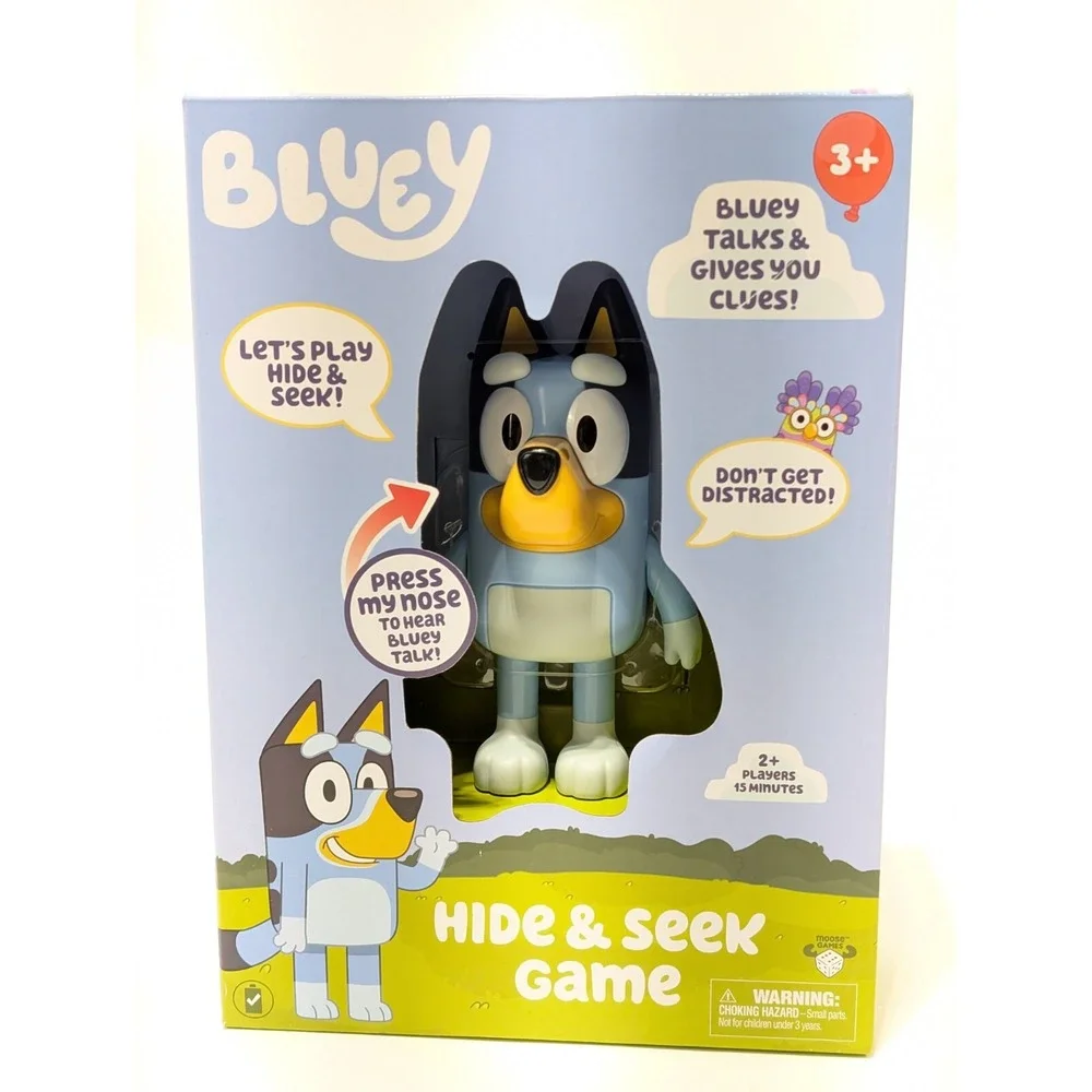 Bluey Hide & Seek Game, Hide Bluey, Bluey Talks & Gives Clues